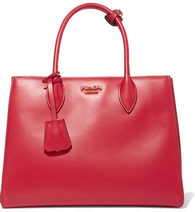 prada bibliotheque red|Bibliothèque leather tote Prada Red in Leather .